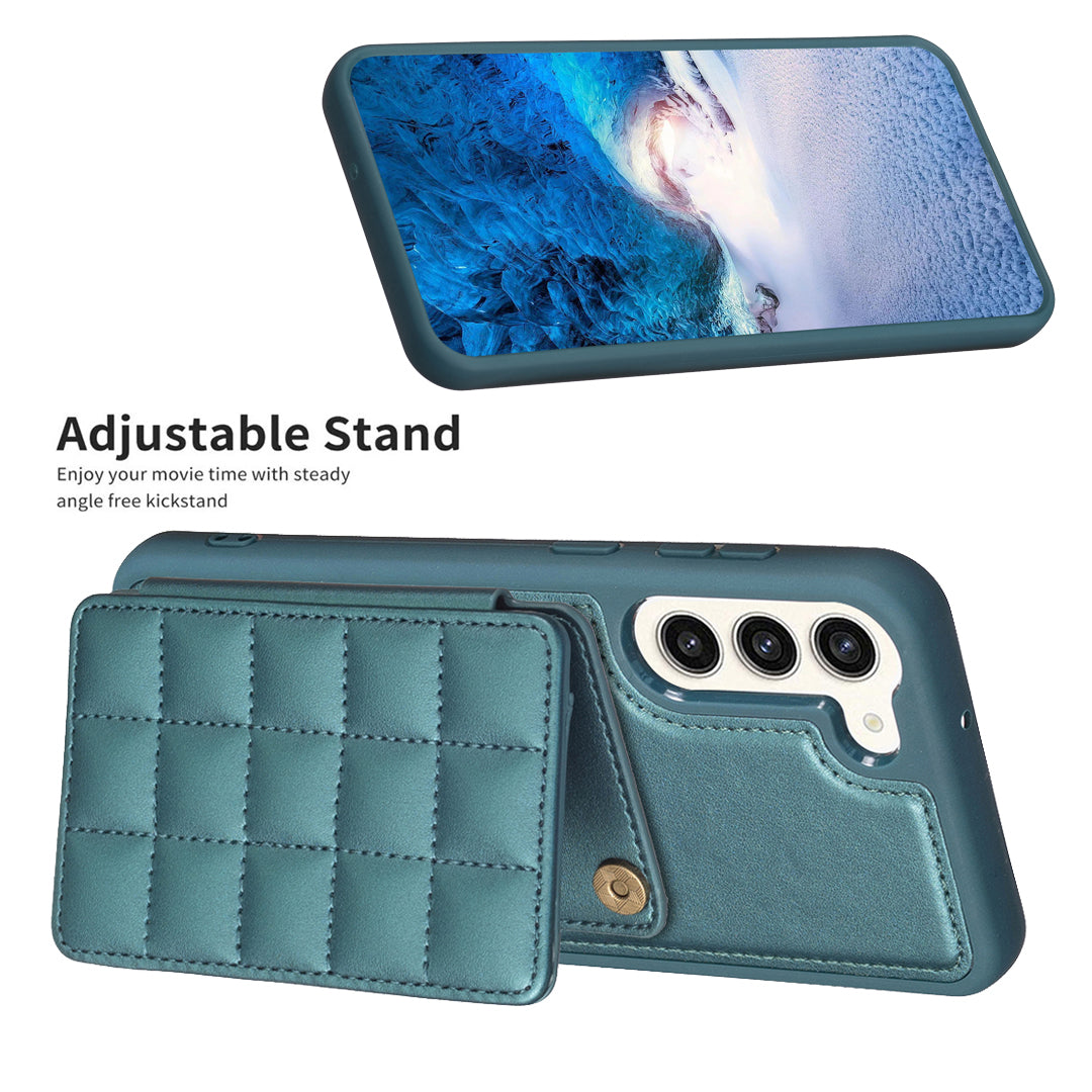 Style-BF24 for Samsung Galaxy S23 Kickstand Card Holder Phone Case PU Leather Coated TPU Cover Style-BF24 for Samsung Galaxy S23 Kickstand Card Holder Phone Case PU Leather Coated TPU Cover